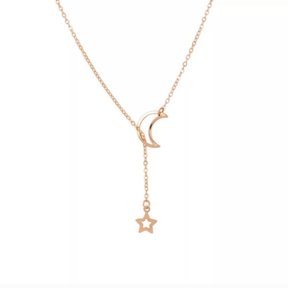 Moon & Star Gold Color Necklace